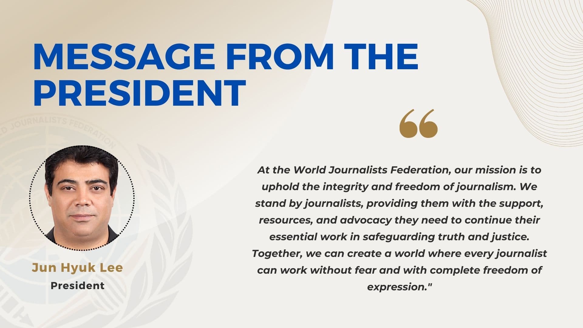 Message from the President
