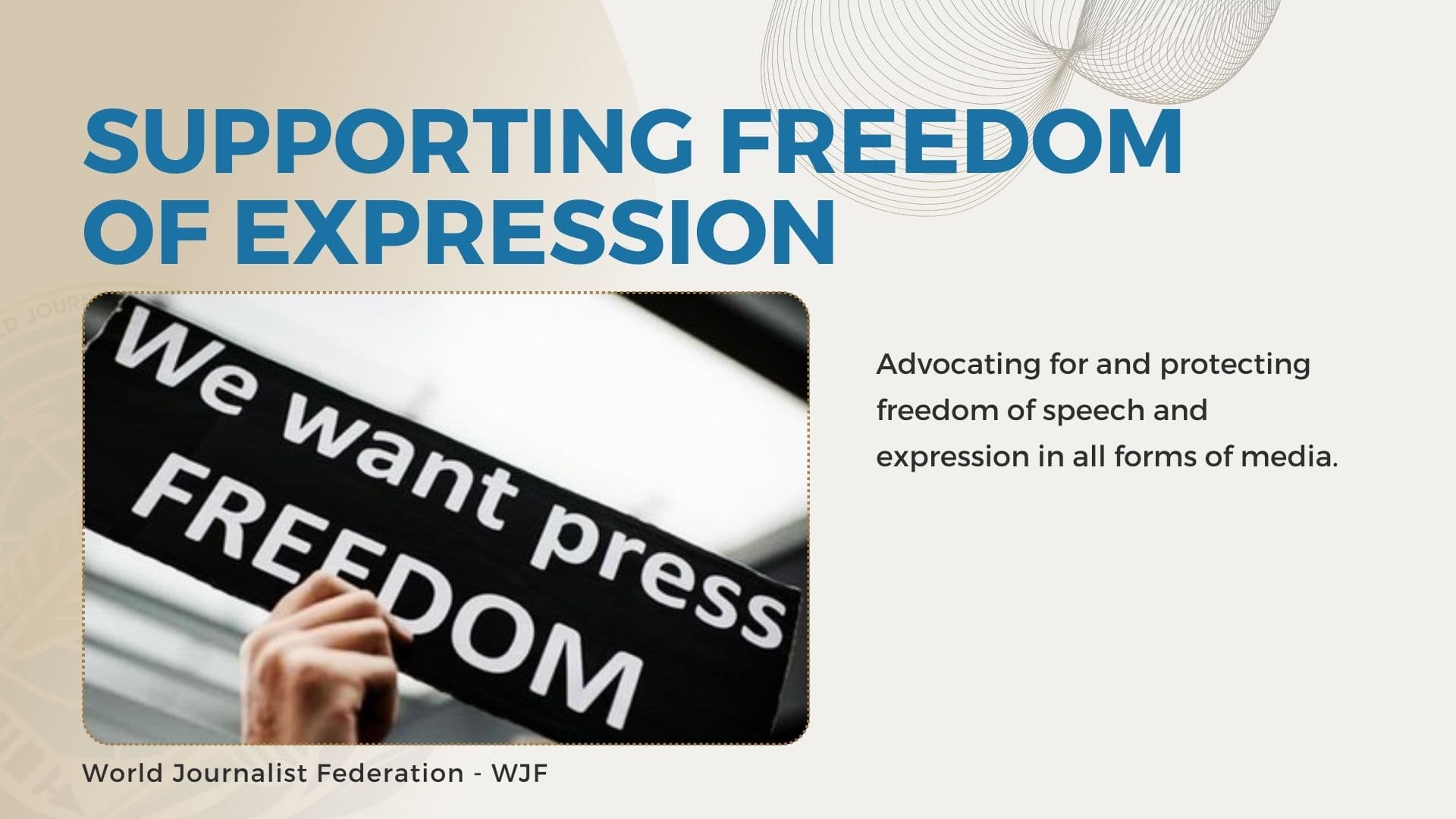 Supporting Freedom of Expression
